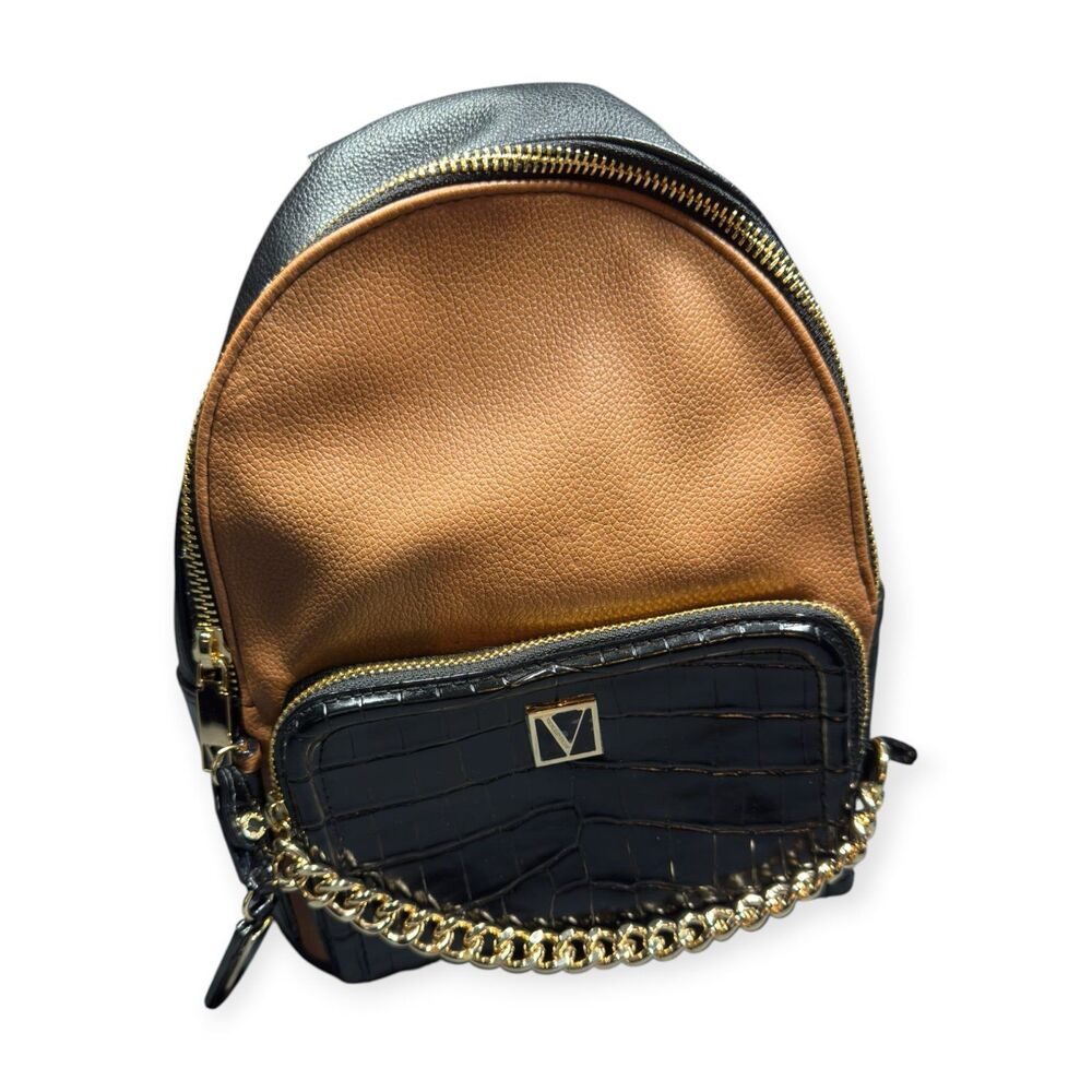 Victoria’s Secret Small Backpack and‎ Wristlet Set The Victoria Croc Block - Picture 2 of 8